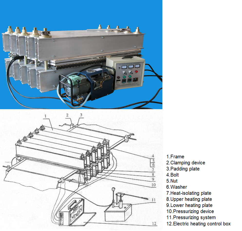 Conveyor belt clearance vulcanizing machine